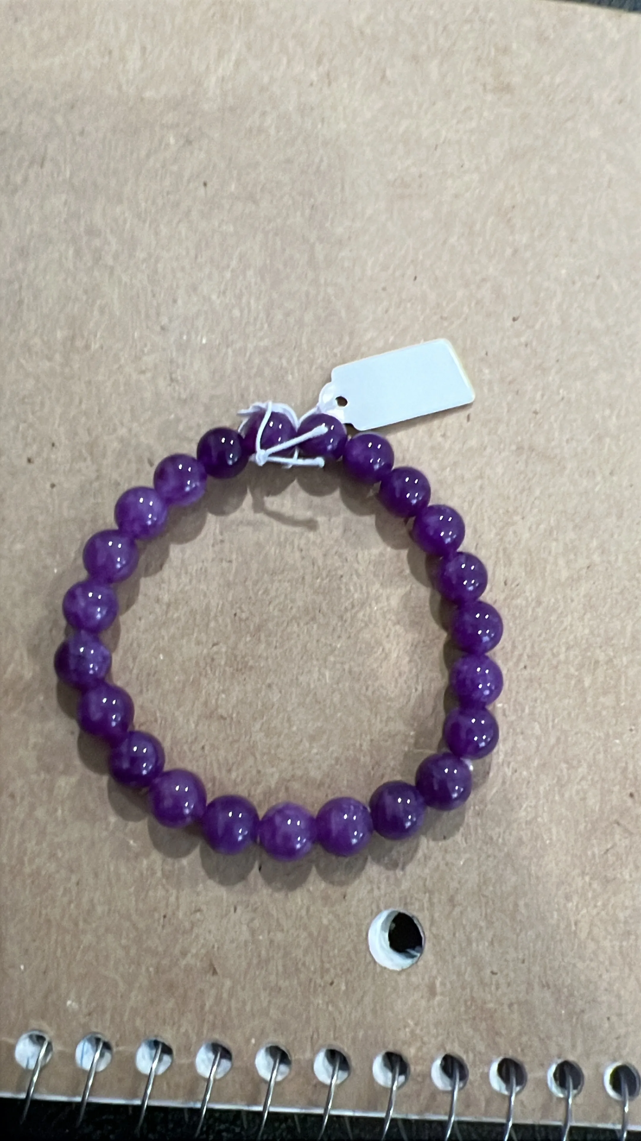 Amethyst Bracelet, 8mm