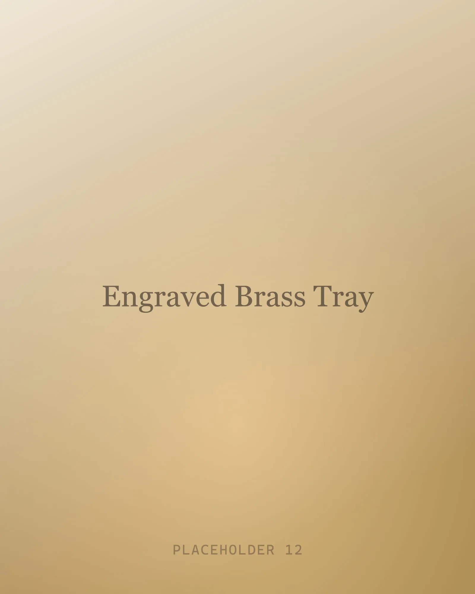 Engraved Brass Tray