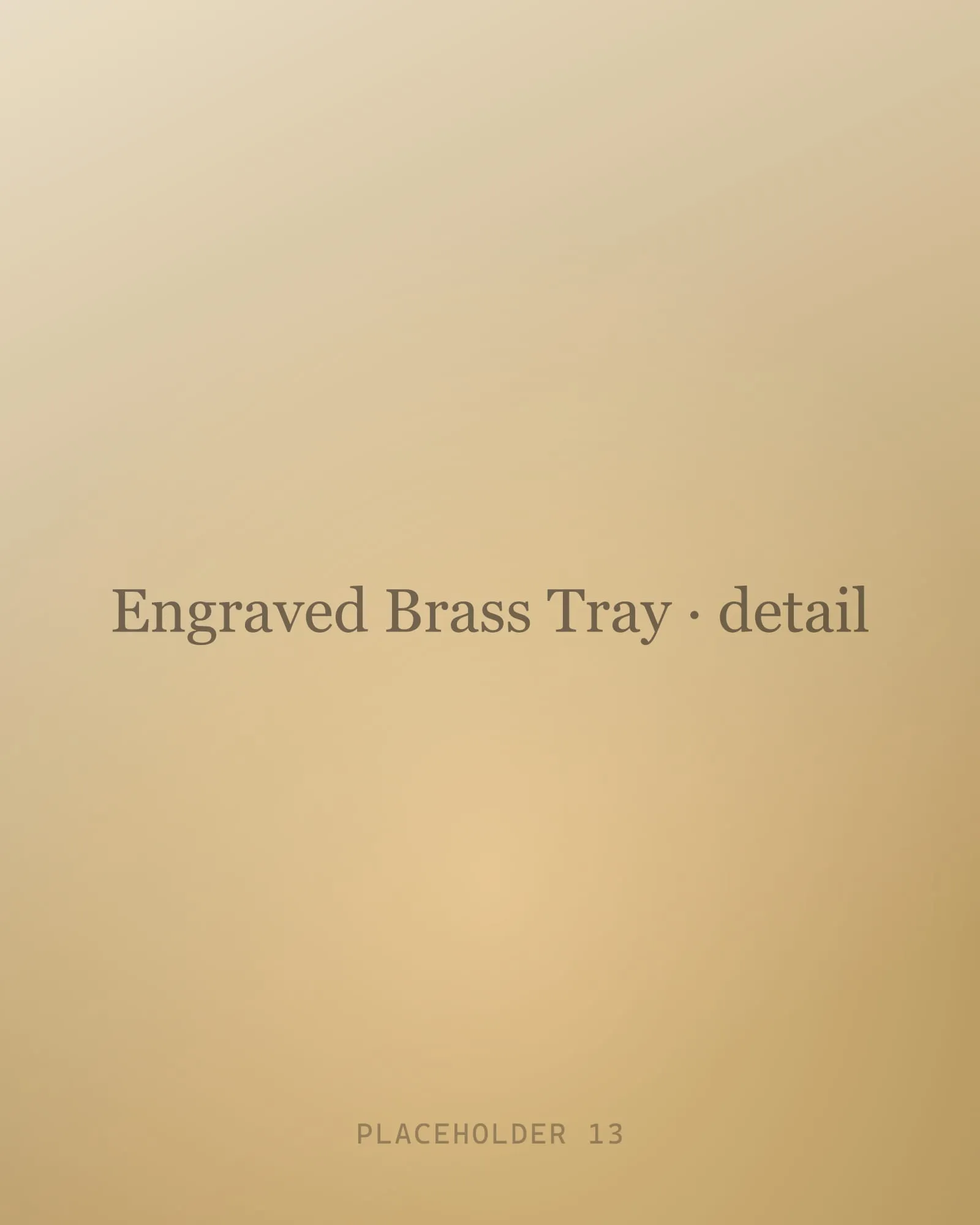 Engraved Brass Tray — view 2