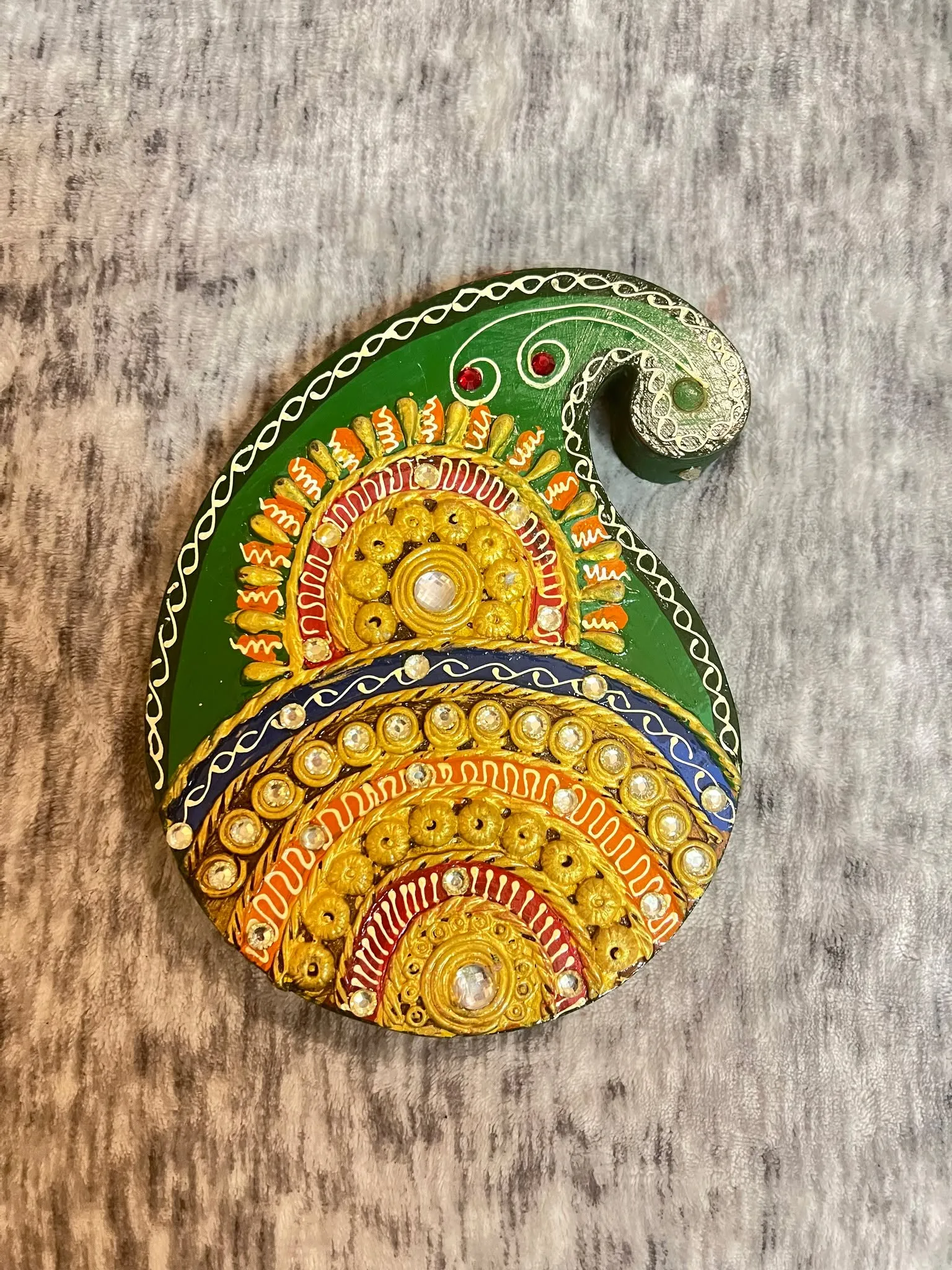 8-Inch Haldi Kumkum Wooden Tray, Variant
