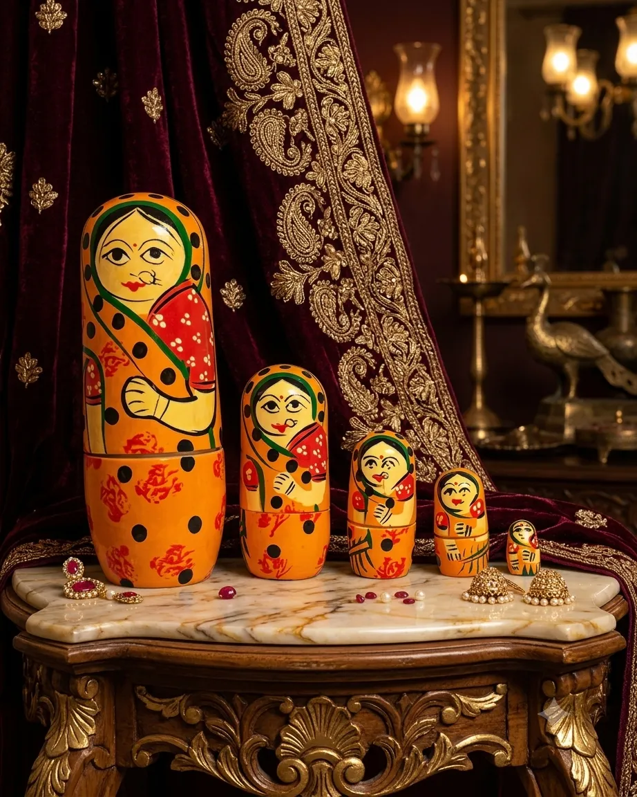 Hand-Painted 5 Doll Set