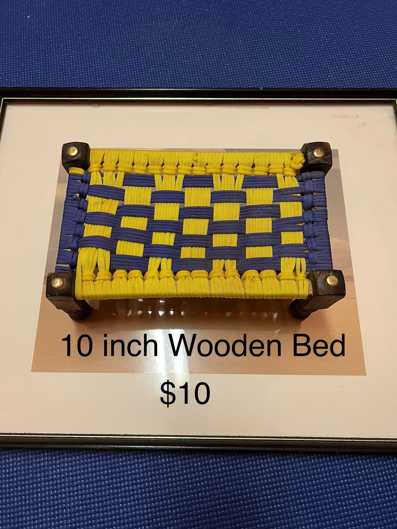 10-Inch Handcrafted Mini Wooden Bed
