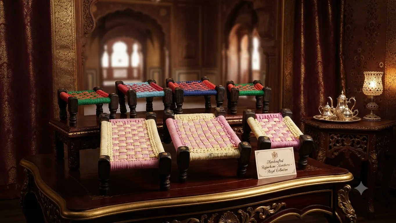 Miniature Woven Charpai (Set of 6)