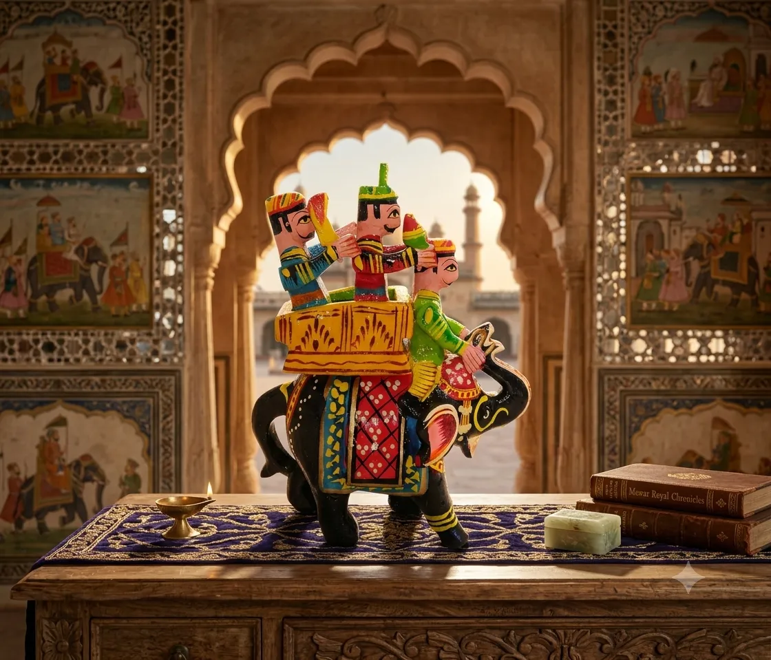 Peacock & Elephant Urli Bowl