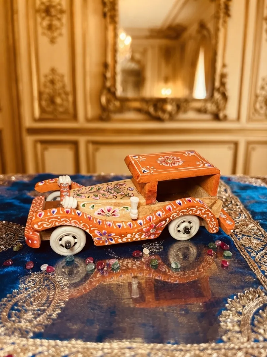 Handcrafted Wooden Car (8-Inch)