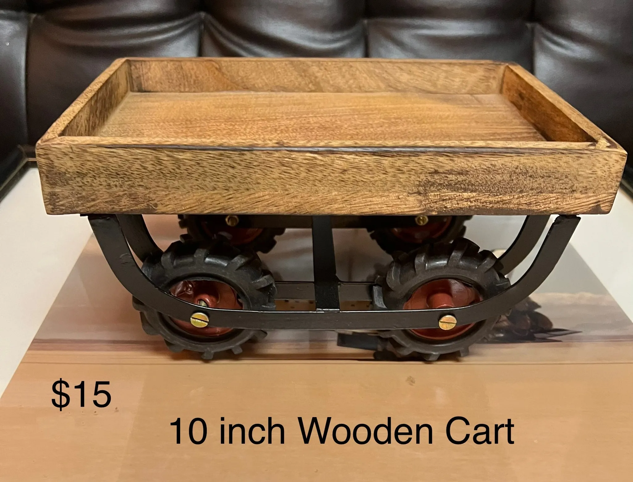 10-Inch Wooden Cart