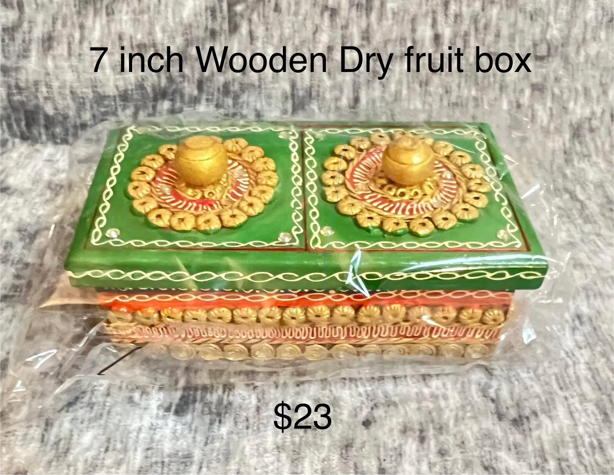7-Inch Wooden Dry Fruit Box