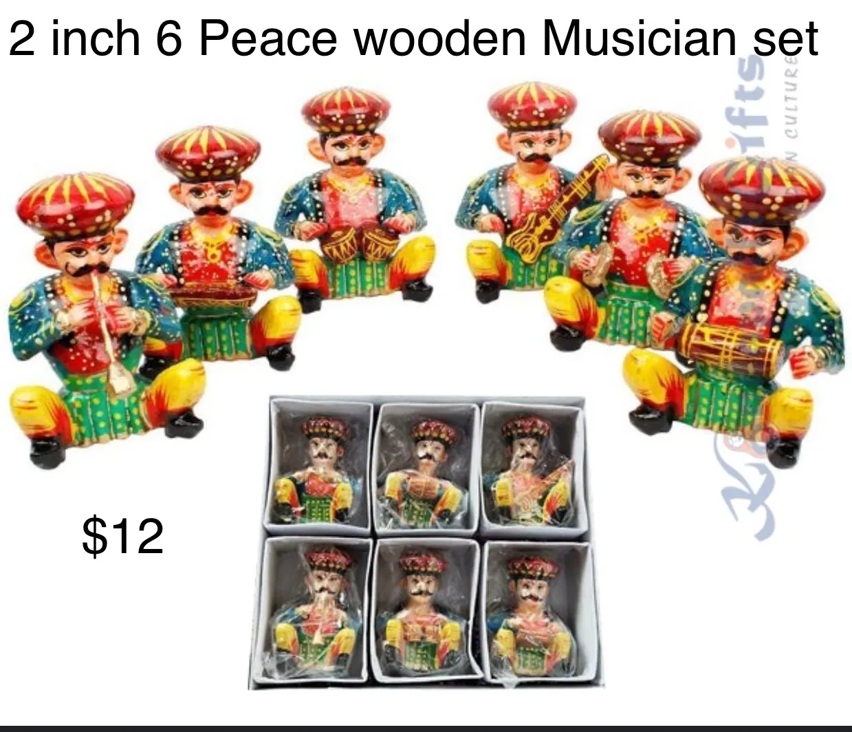 2-Inch Wooden Musician Set (Set of 6)